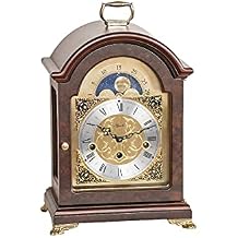 Hermle Table Clock, Wood, Brown, 33cm x 22cm x 15,5cm