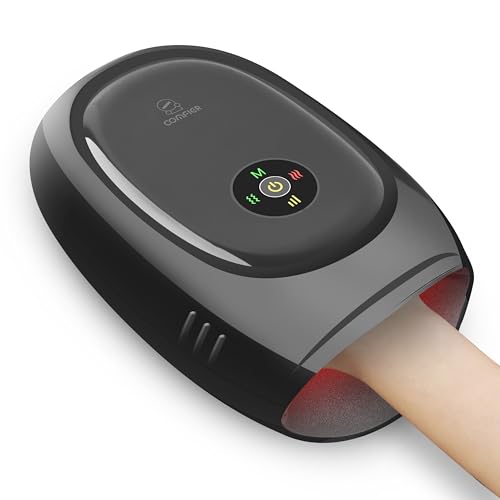 COMFIER Smart Hand Massager Machine,APP Control,Hand Massage with Heat and Compression,Massager for Arthristis,Carpal Tunnel,Hand Wrist Finger Massager,3 Heat Levels&3 Intensities,Gifts for Women,Men