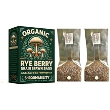 6 lb Rye Berry Grain Spawn Bags w/Injection Ports & .22 Micron Gas Exchange Filter