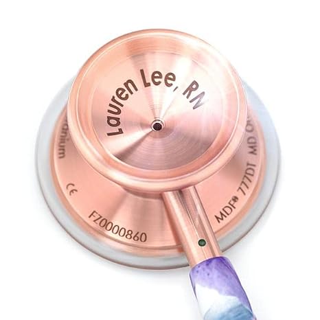 MDF Instruments Engravable MD One Epoch Lightweight Titanium Personalized Custom Stethoscope, Monet Tube, Rosegold Chestpieces-Headset, MDF777TMORG | Dual head, Trusted since 1971, Free-Parts-for-Life, Latex-free, For doctors, nurses, students, home health