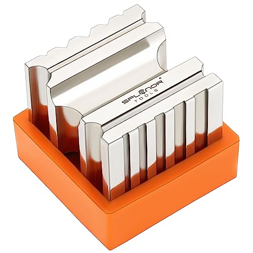 Splenor Tools Steel 2.5 Swage Metal Forming Block - for Jewelry Making - Silversmith - Metalworking - Bench Anvil Tool