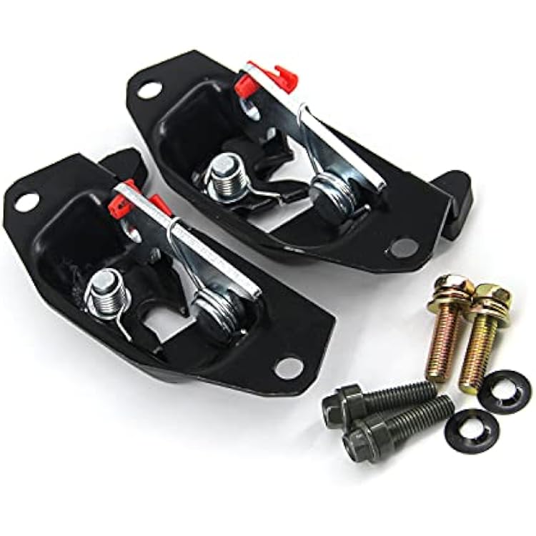 15921948 15921949 Pair Tailgate Latch Lever with Bolts Rear Left Right Compatible with 1999-2007 Chevy Silverado Avalanche GMC Sierra Escalade Replacement# 38666 38667