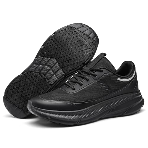 Qiucdzi Non Slip Work Shoes for Men Food Service Oil Water Resistant Sneakers Lightweight Chef Comfortable Walking Shoes for Restaurant Breathable Work & Safety Footwear