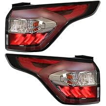 Tail Lights Assembly For 2017 2018 2019 Ford Escape Kuga Outer Tail Lights,Halogen Lamp Red Lens Rear Brake Lights,Left Driver+Right Passenger Side Replacement