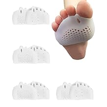 Golbylicc 4 Pairs Metatarsal Gel Pads Toe Spacers Separators to Correct Bunions, Forefoot Pads, Hammertoe Corrector Big Toe Straighteners for Women Men Foot Pain Relief