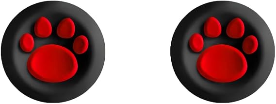 2PCS Thumbstick Silicone Cap Cover Compatible for Rog Xbox Ally/for Ally X, Thumb Stick Grip Rocker Caps Gaming Console Controller Joystick Stick Cover Sweatproof Button Cap (Black & Red)