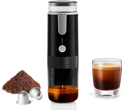 TARSHYRY Portable Espresso Machine,Portable Coffee Maker,Espresso Maker Compatible Ground Coffee, Hand Coffee Make for Capsules for Camping, Travel, RV, Hiking,Office