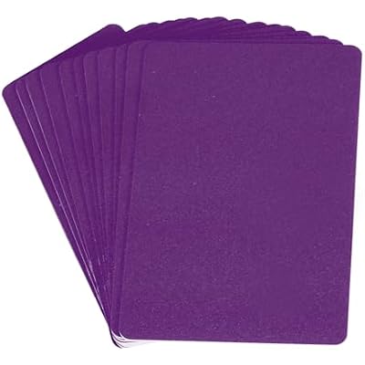 PATIKIL Blank PVC Cards, 12 Pack Inkjet Plastic ID Card CR80 30 MIL White Printable Business Cards, Waterproof Double Sided Printing for Photo ID Badge Inkjet Printers Frosted, Purple