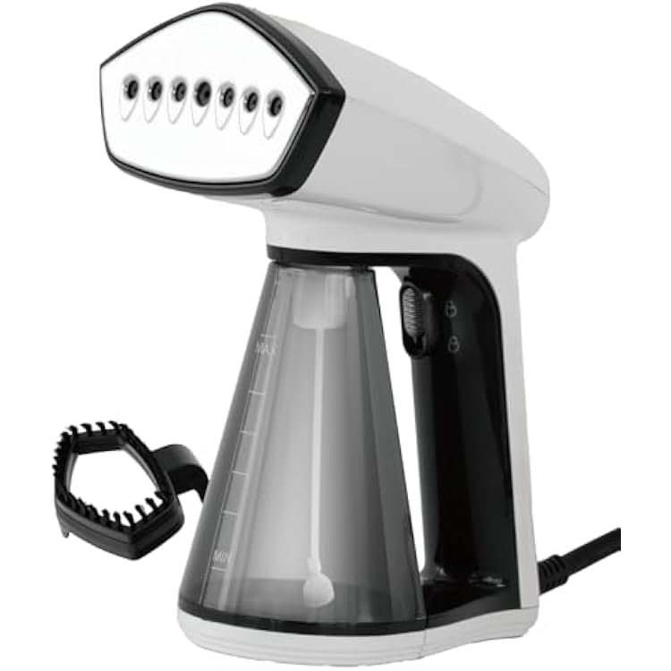 Osner Handheld Garment Steamer for clothes, 1450W Quick Heat Auto-trigger, Compact Travel Steamer, Clothes Steamer, Fabric Wrinkle Remover with Lint Brush Steam Nozzle 8.2 ft cord, White Plus