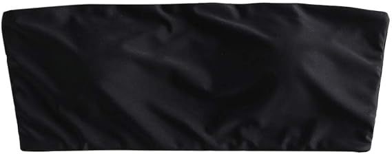 ZAFUL Women's Bandeau Bikini Top Strapless Solid Color Bathing Suit Top