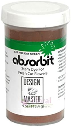 Design Master Absorbit Stem Dye for Fresh Cut Flowers Matte Finish Systemic (Holiday Green)