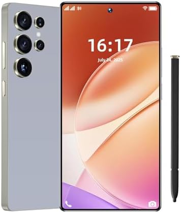 S25 Ultra 5G Unlocked Cell Phones, Build in Pen,12GB256GB Octa Core Smartphone,Android 15 Phones, 108MP Zoom Camera, 6.9 HD 120 Hz Screen, 7000mAh Battery, Dual SIM, Face Unlock-SilverBlue