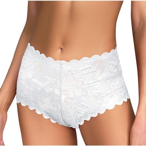 Womens Lace Stretch Hipster Underwear No Show Seamless Panties Hipster Cheeky Bikini Briefs Breathable Sexy Underwear