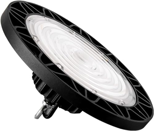 200W UFO Industrial LED Lamp 26000LM High Bay Lumiere IP65 Industrial Room Lighting Workshop Lamp, 6500K Cold LED Lighting for Warehouse, Garage, Factory, Workshop Gymnasium