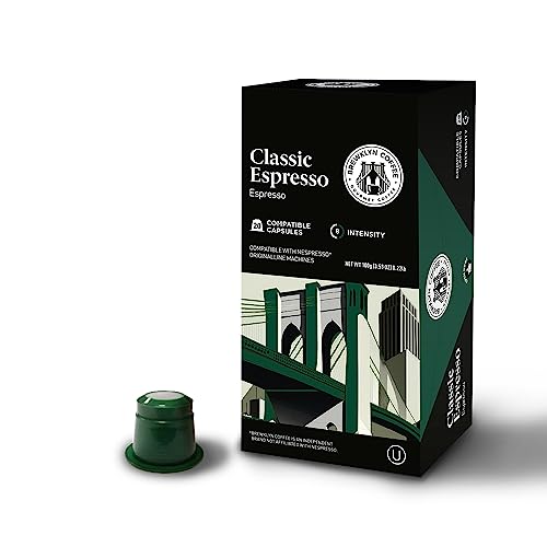 BREWKLYN COFFEE for Nespresso Original Machine 120 pods Certified Genuine Espresso Variety Pack Pods Compatible with Nespresso Original Classic Espresso