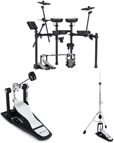 Roland TD-07DMK Electronic V-Drums Mesh Head Kit with RDH-100A Kick Pedal and RDH-120A Hi-Hat Stand Bundle - Bluetooth Audio & MIDI - 40 Free Melodics Lessons