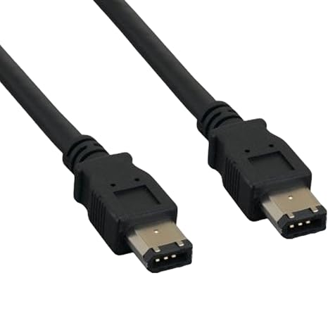 SANOXY 6ft IEEE 1394a FireWire 400 6-pin to 6-pin, Black