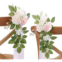 10 Wedding Aisle Decorations for Wedding Ceremony Pink Wedding Chair Decorations Flowers for Wedding Aisle Decor Church Pew Decorations