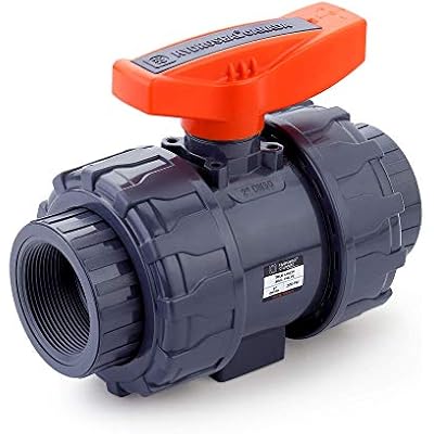 HYDROSEAL Kaplan 2 PVC True Union Ball Valve Threaded NPT with Full Port, ASTM F1970, EPDM O-Rings and Reversible PTFE Seats 2