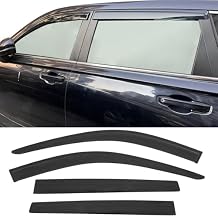 IKON MOTORSPORTS Tape on Window Visors Compatible with 2023-2026 Honda CR-V, Acrylic Smoke/Tinted Rain Guards, Side Window Wind Deflectors 4PCS