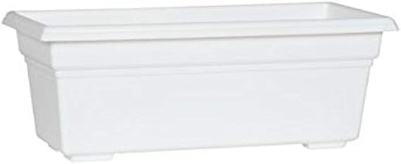 Root & Vessel 16192, White, Countryside Flower Box Planter, 18-Inch