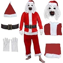 Buyoem Clown Costume Cosplay Halloween The Killer Clown Christmas Costume Cosplay Mask Full Set