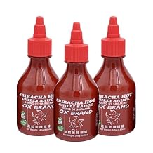 OX BRAND Sriracha Hot Chili Sauce | Bold & Fiery Spicy Sauce with Sun-Ripened Chilies & Garlic | Premium Quality, No Artificial Additives | Perfect for Cooking & DIpping (Small [8.65 oz X Pack of 3])
