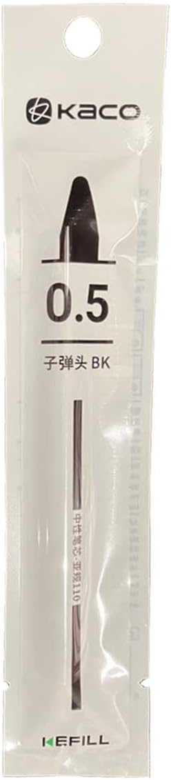 Kaco Alphabet Ballpoint Pen Refill 0.5mm Black Gel Ink