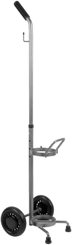 Nova Rolling Oxygen Tank Carrier Cart, Chrome