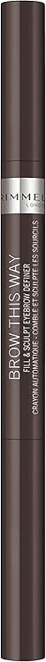 Brow This Way Eyebrow Definer - 003 Dark Brown by Rimmel London for Women - 0.008 oz Eyebrow Pencil