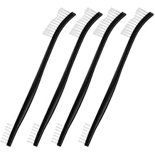 4 Pcs Small Cleaning Brushes, Nylon Bristles Small Detailing Crevice Brush, Mini Stiff Bristles Brushes for Detailed Cleaning of Jewelry, Cars, Kitchen, Spaces