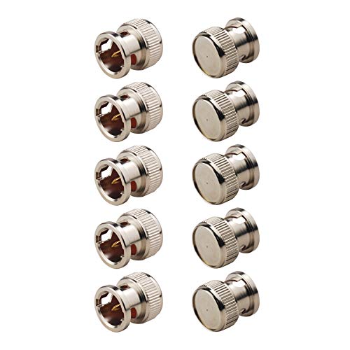 BINGFU BNC Connector Shorting Copper Protecting Dust Cap Protective Cover 10-Pack for BNC Female Cable Connector Adapter Video Surveillance Camera Socket SDI Monitor Recorder SDI Interface