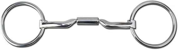 Myler Wide Loose Ring Low Port Comfort Snaffle Bit, Stainless Steel Horse Training Mouthpiece MB04 | Level 2, 5"