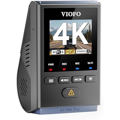 VIOFO A119M Pro 4K HDR MINI Dash Cam, STARVIS 2 IMX678 Sensor, Front Dash Camera for Cars, Wi-Fi 6, Quad-Mode GPS, Voice Control, Night Vision 2.0, 24H Parking Mode, Supercapacitor