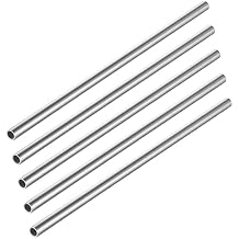 5 Pieces 304 Stainless Steel Round Capillary Metal Tube Tubing Pipe 8 X 6 mm, OD x ID Length 30 cm