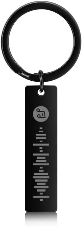 OPALSTOCK Spotify Keychain for Men/Women Personalized Music Keyring Scannable Spotify Music Song Code Keychain Gifts