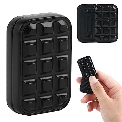 STONESTAR Metal Brick Fidget Slider - Magnetic Metal Fidget Toy EDC Fidget Toys for Adults, ADHD Anxiety Stress Relief Toys Haptic Sliders, Ideal Gifts for Father & Friends Black