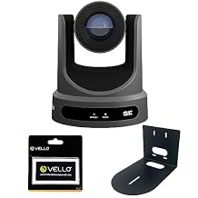 PTZOptics Move SE SDI/HDMI/USB/IP PTZ Camera with 12x Optical Zoom (Gray) Bundle with HuddleCamHD Black HCM-1 Small Universal Wall Mount Bracket and Anti-Static Screen Cleaning Wipes