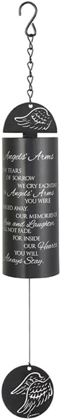 Carson Wind Chime-Cylinder Sonnet-Angels' Arms-Black (22")