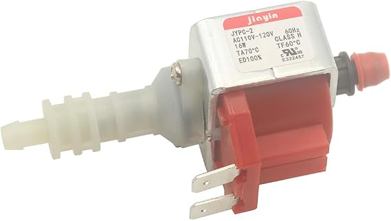 jiayin JYPC-2 Electromagnetic Solenoid Water Pump AC 110V - 120V 60Hz 16W 1.5Bar 500cc/min Plastic Carpet Cleaner for Electric Iron, Steam Mop, Garment Steamer, Coffee Machine