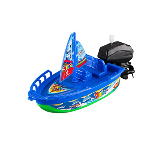Miracland Wind-up Ship Toy, Windup Pull and Go Yacht Water Toy Sailing Ship Toy Jet Ski Toy Motorboat Pool Toy Speed Boat Sailboat Tub Toy Floating Toy Sailship