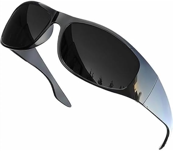 grinderPUNCH Super Dark CAT 4 Polarized Sunglasses Men Women Wrap Around