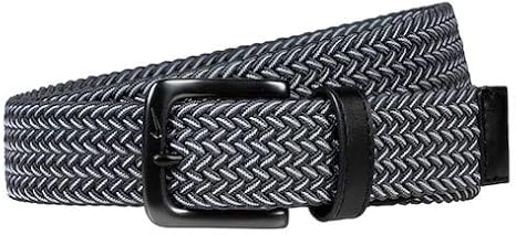 Nike Stretch Woven Belt (Dark Grey/White), Small (32/34)