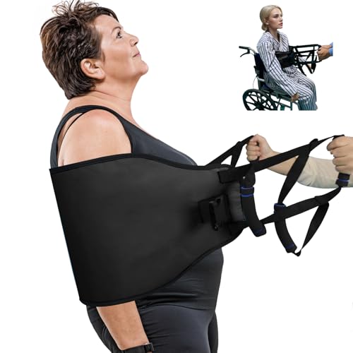 Transfer Sling, Gait Belt Transfer Belt with Padded Handles for Patient Lift Assist & Mobility Standing - Safely Move Elderly and Disabled from Bed and Wheelchair