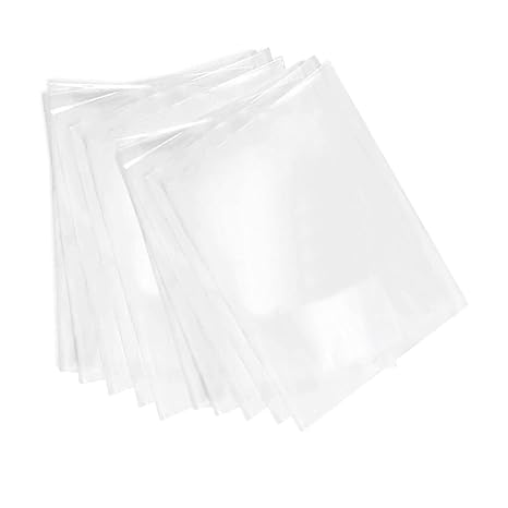 Shrink Wrap Bags 10 x 14 Inches - 100 Pieces of 40-Microns Thick PVC Heat Shrink Bags - Odorless, Clear & Sturdy - Perfect to Wrap Gifts Baskets, Shoes, Candles, Soaps, DIY Projects