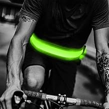Led Running Waist Belt with USB Rechargeable, High Visibility Reflective Glowing Exterior, Flashing Safety Light Belt for Runners, Joggers, Walkers, Pet Owners, Cyclists