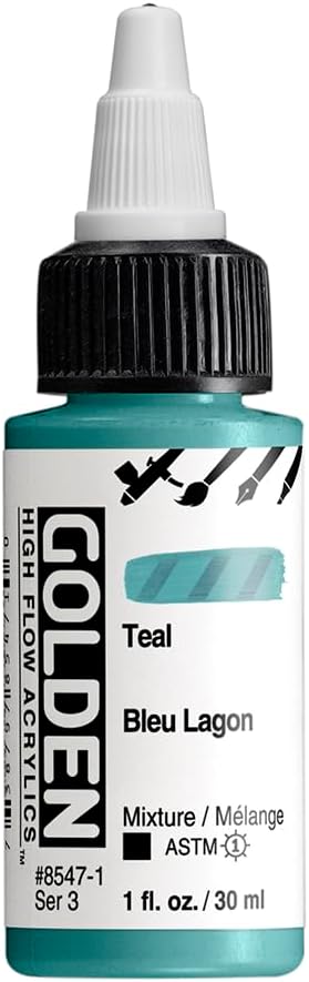 GOLDEN High Flow Acrylics, Teal, 1 fl. oz. Bottle