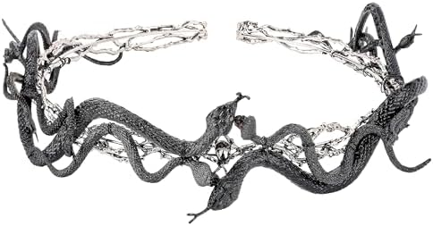 Medusa Headpiece for Women - 7.8 Retro Snake Thorn Headdress for Greek Goddess, Circlet for Renfaire Halloween