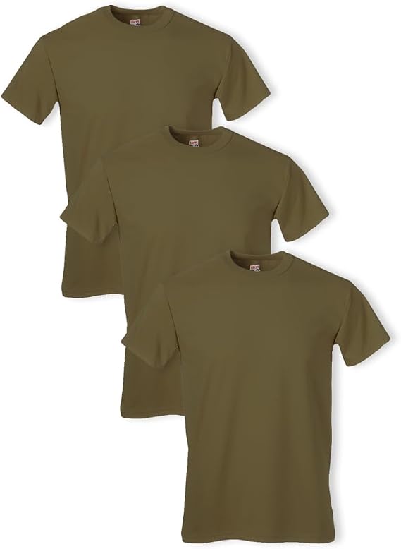 SOFFE Unisex Adult Military Cotton Tee (3-Pack)