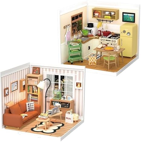 Rolife Super Creator House Building Playset Bundle - Kitchen & Living Room